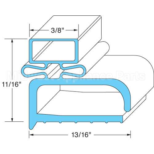 1702110 Compatible Delfield Door Gasket 24-1/2" X 25-1/2"