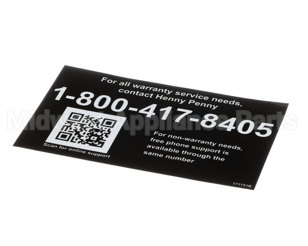 171751 Henny Penny Label-Tech Support, Us-Can