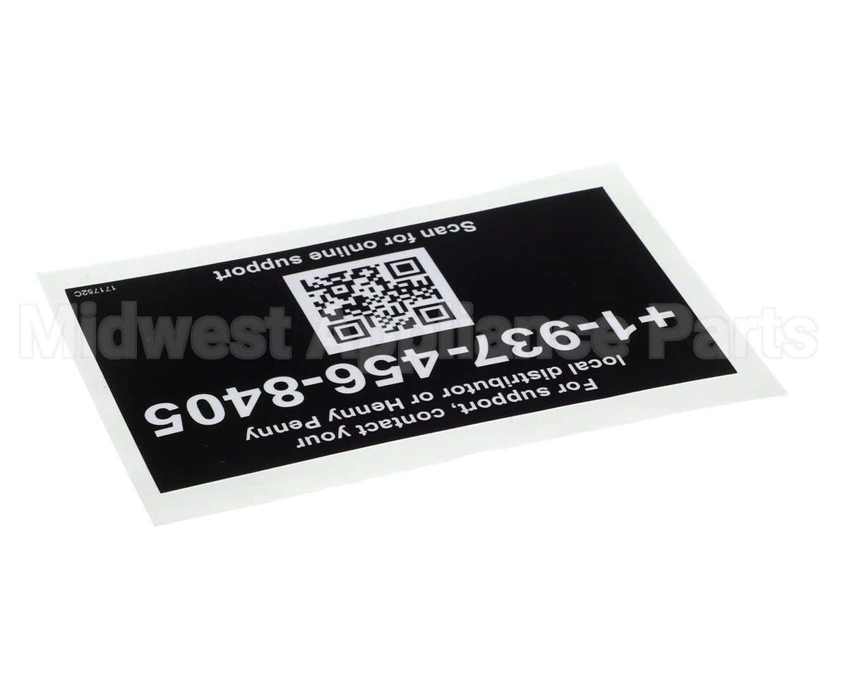 171752 Henny Penny Label-Tech Support, Intl