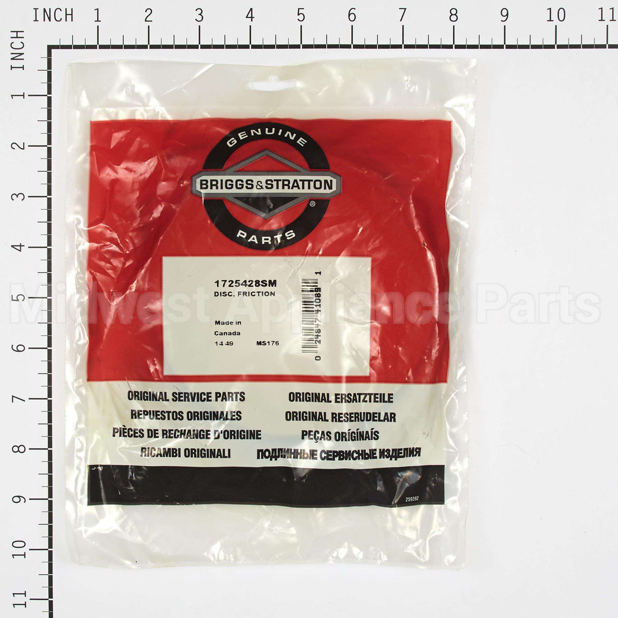 1725428SM Briggs & Stratton Disc Friction