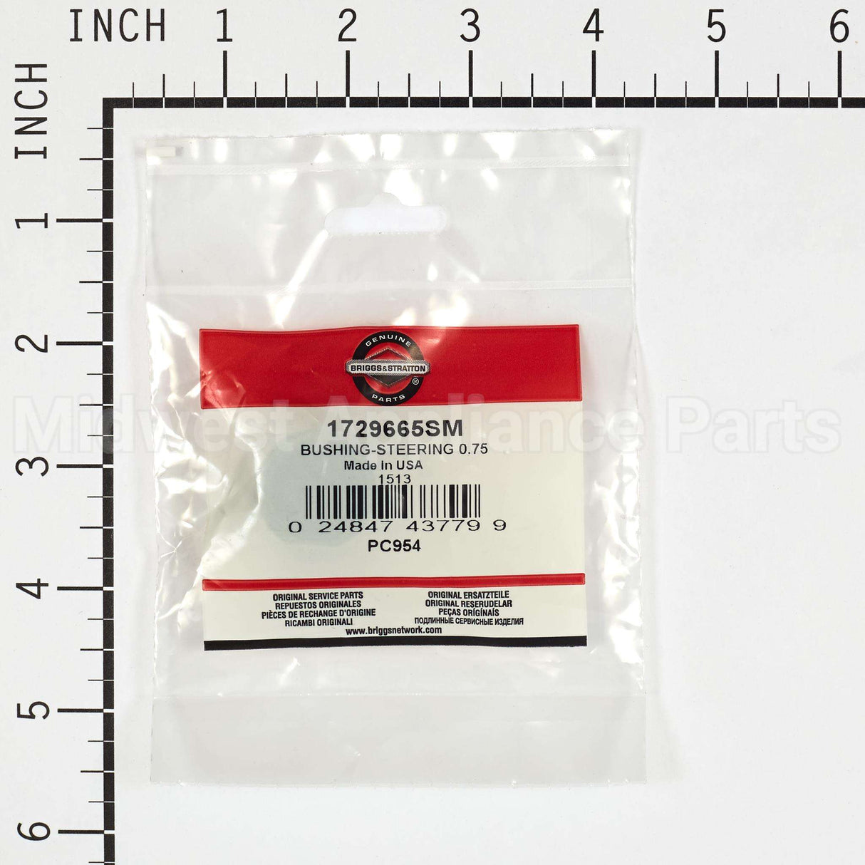 1729665SM Briggs & Stratton Bushing-Steering 0.75