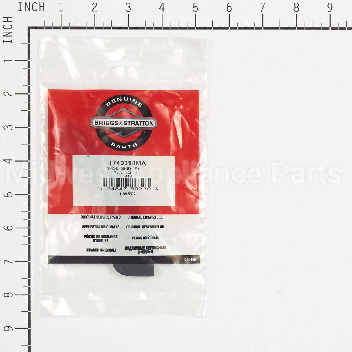 1740398MA Briggs & Stratton Shoe Skid - Rh