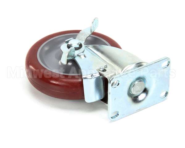 18301-5222 Carter Hoffmann 5 Swivel Red Poly,Brake Delrin