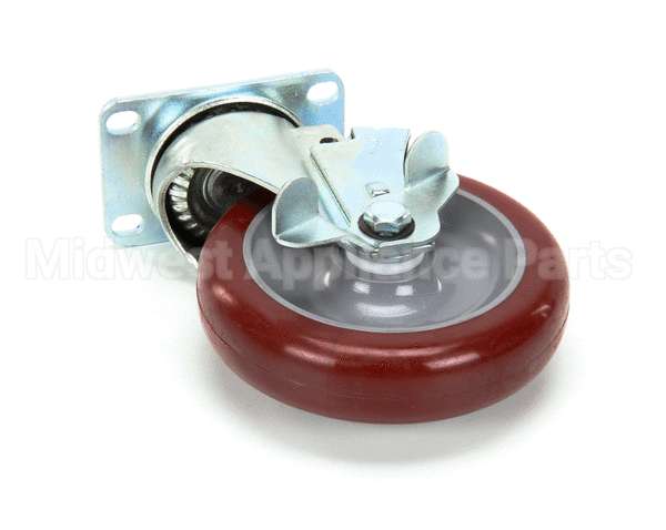 18301-5222 Carter Hoffmann 5 Swivel Red Poly,Brake Delrin