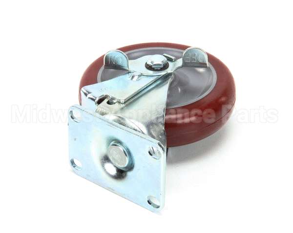 18301-5222 Carter Hoffmann 5 Swivel Red Poly,Brake Delrin