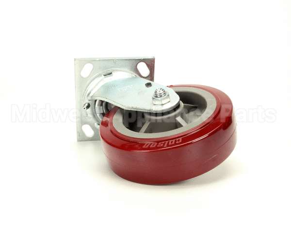 18301-6214 Carter Hoffmann 6" Swivel Red Poly -Cw-