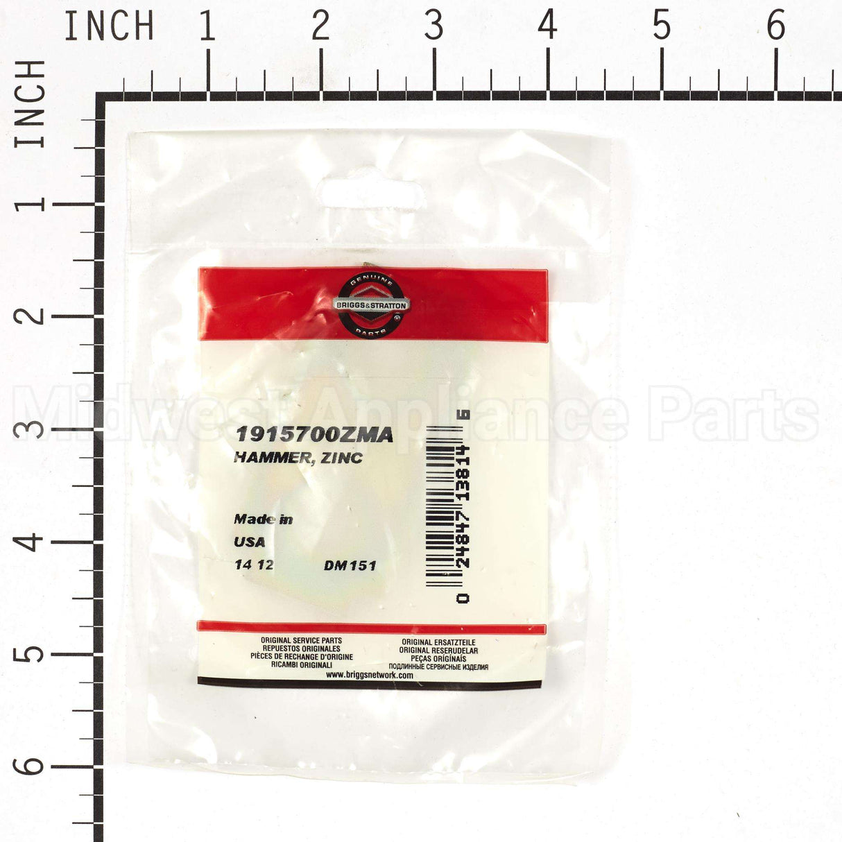 1915700ZMA Briggs & Stratton Hammer Zinc