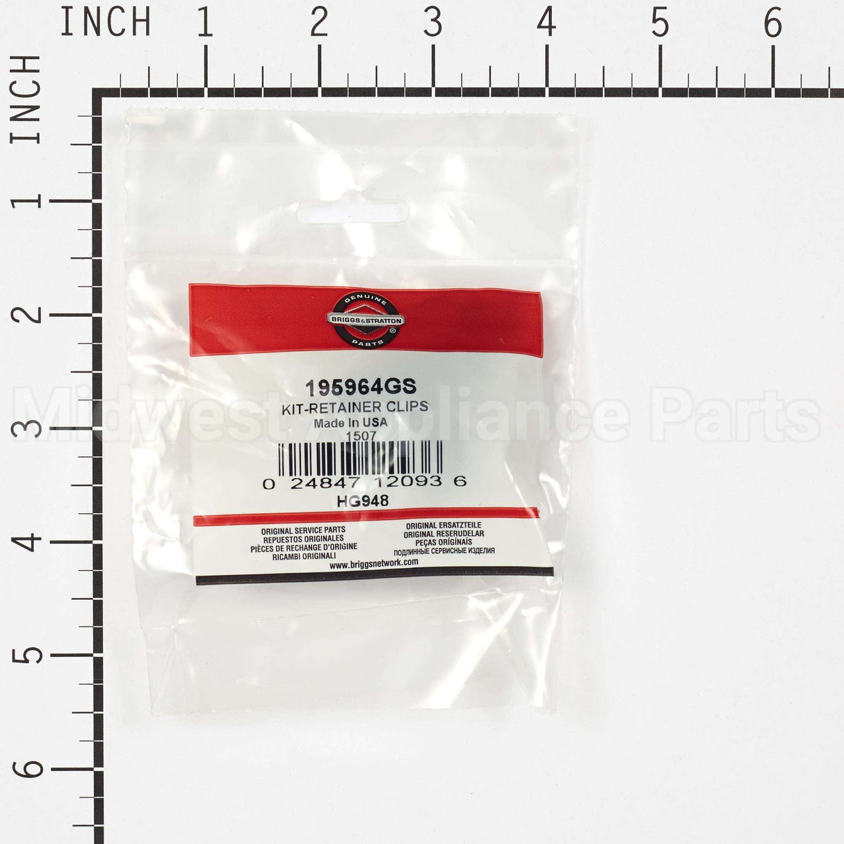 195964GS Briggs & Stratton Kit-Retainer Clips