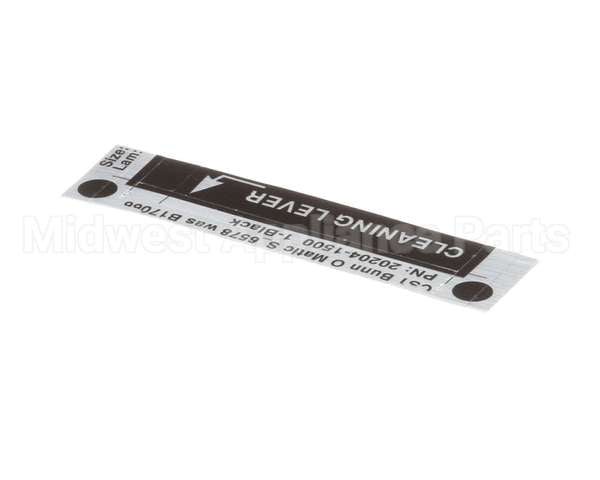 20204.1500 Bunn Decal, Cleaning Lever