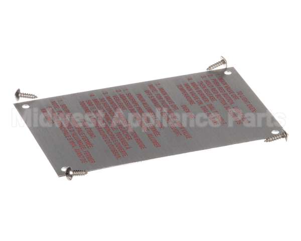 20326 Blodgett Lighting Instr Plate W/Screws