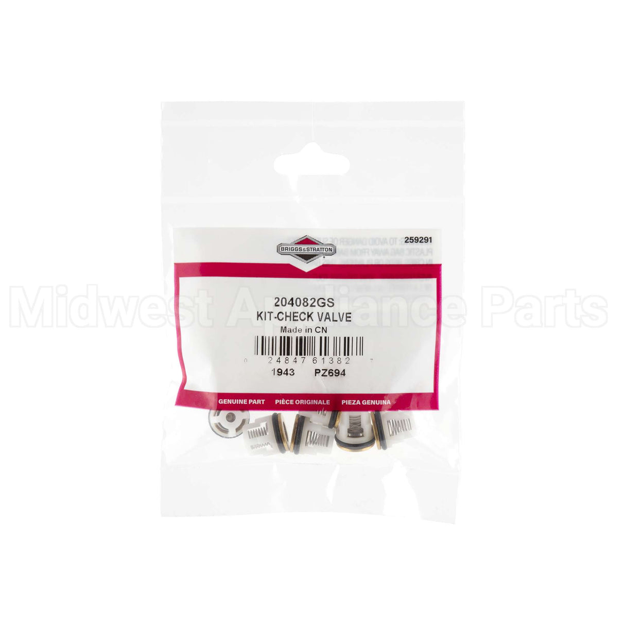 204082GS Briggs & Stratton Kit-Check Valve