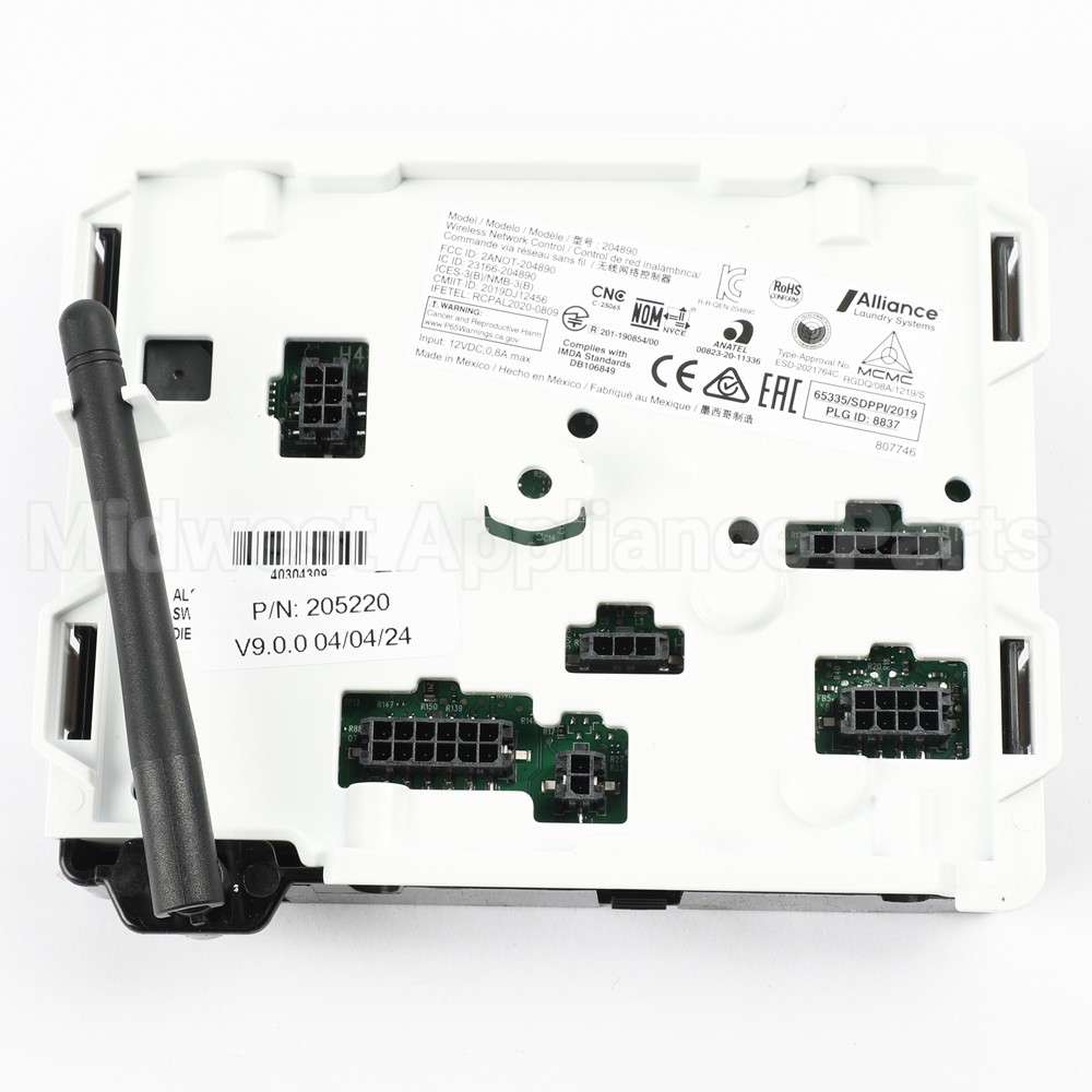 205309 Speed Queen Assy,Tlw 7 Seg Comm Control W/ Inst