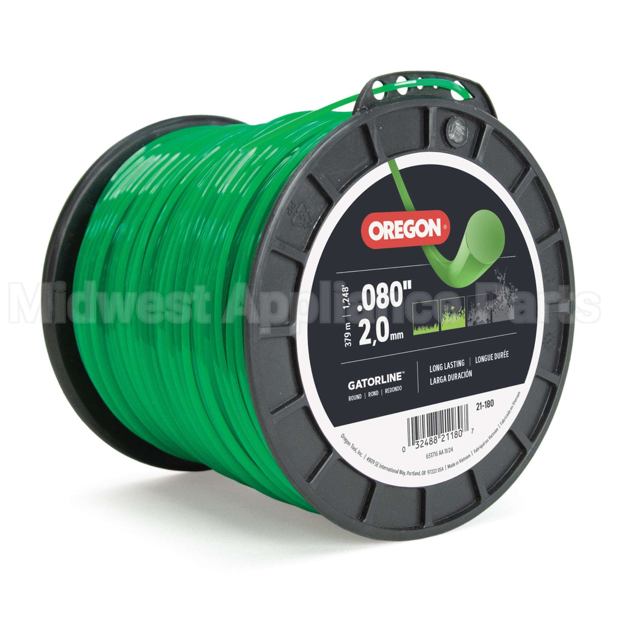 21-180 Oregon Gatorlineround .080 3Lb Spool