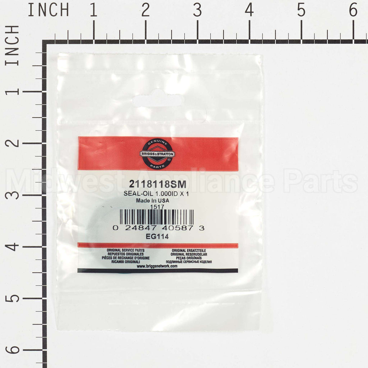 2118118SM Briggs & Stratton Seal-Oil 1.000Id X 1