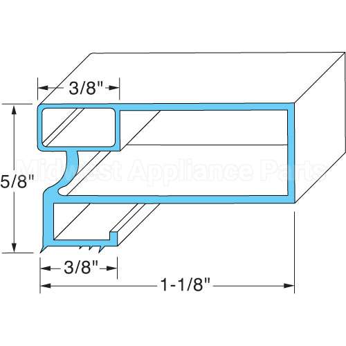 216522315 Compatible Arctic Air Door Gasket 31 1/4" X 61 5/8"