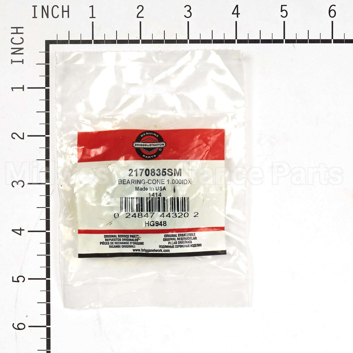 2170835SM Briggs & Stratton Bearing-Cone 1.000Idx