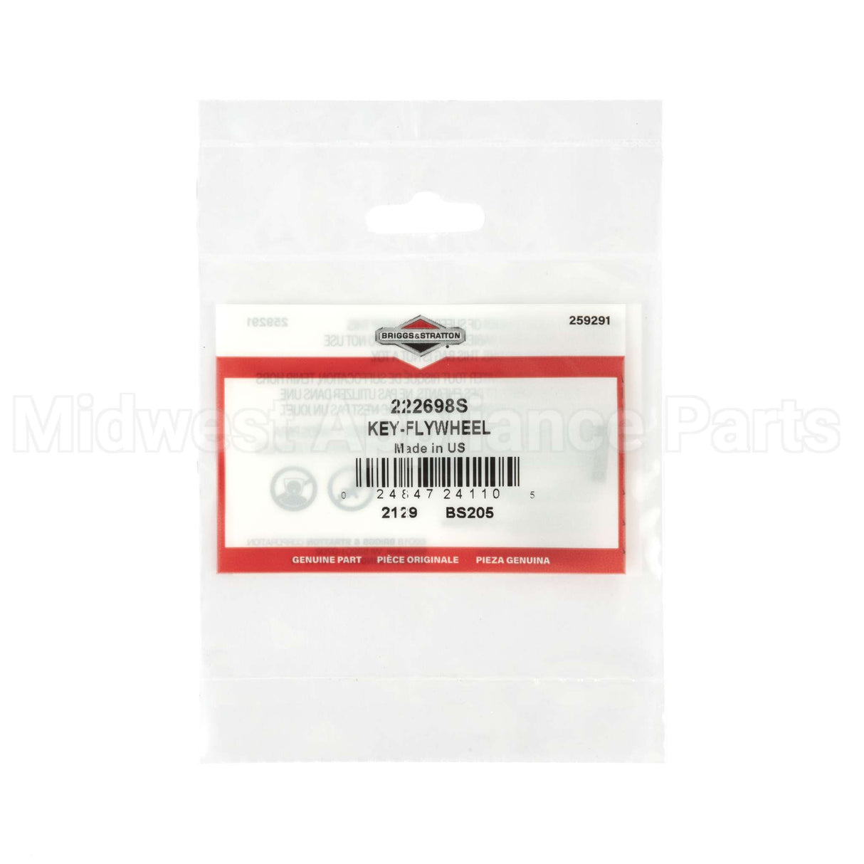 222698S Briggs & Stratton Key-Flywheel