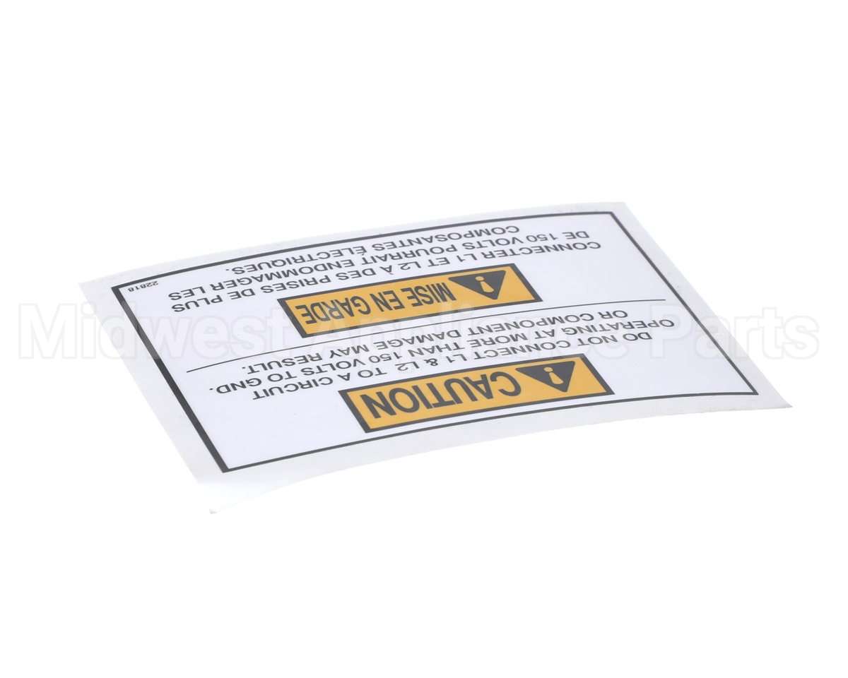 22818 Henny Penny Label-Caution V To Gnd Max