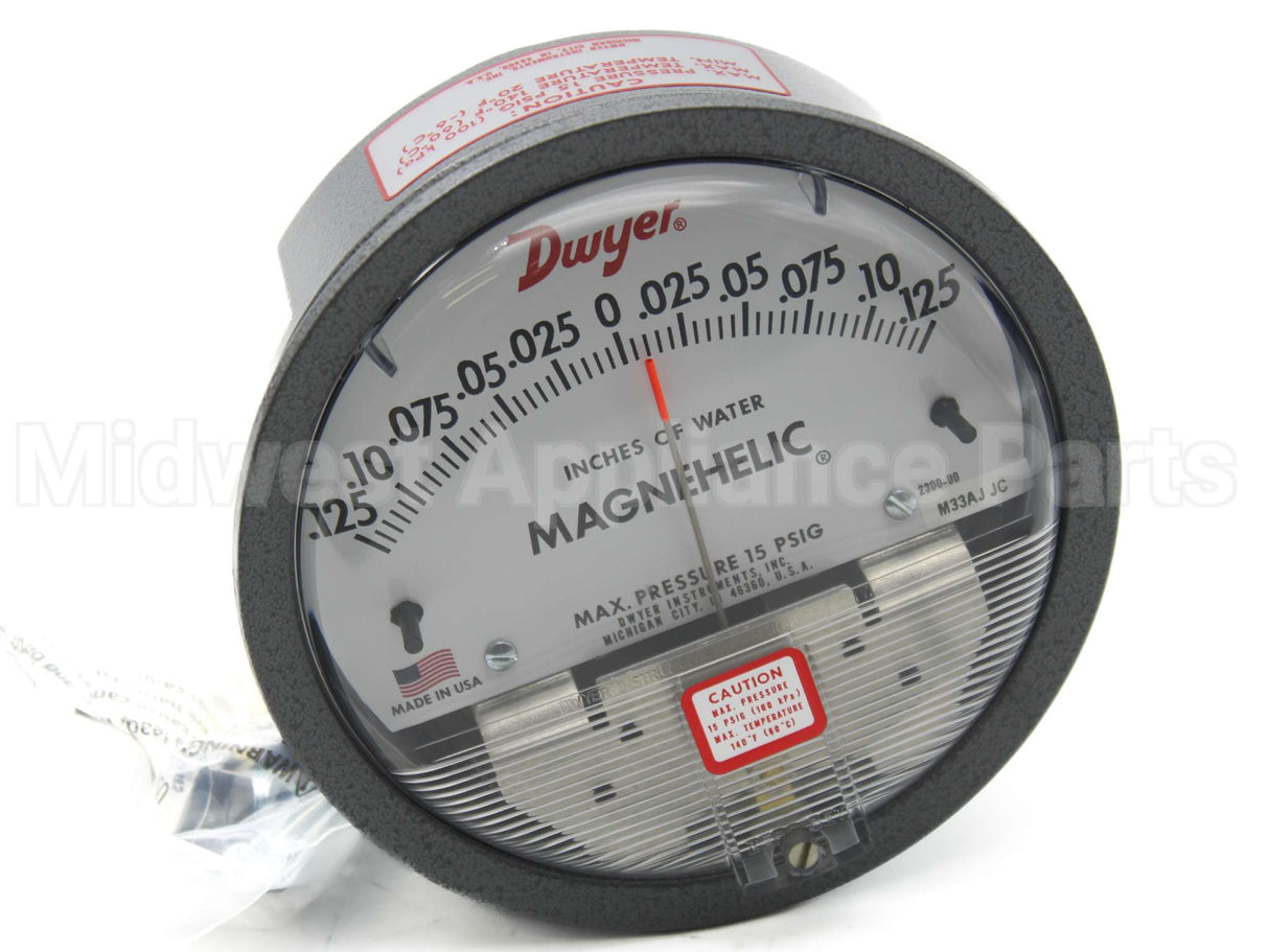 2300-00 Dwyer Instruments -.125/0/.125" Magnehelic Gauge