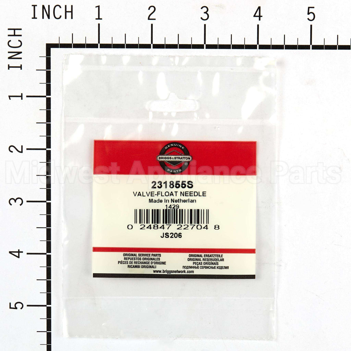 231855S Briggs & Stratton Valve-Float Needle