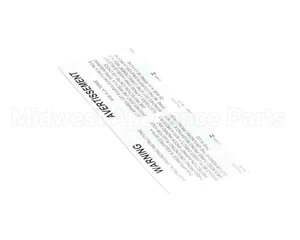 23315 Ultrafryer Decal, Warning Electrical Grou