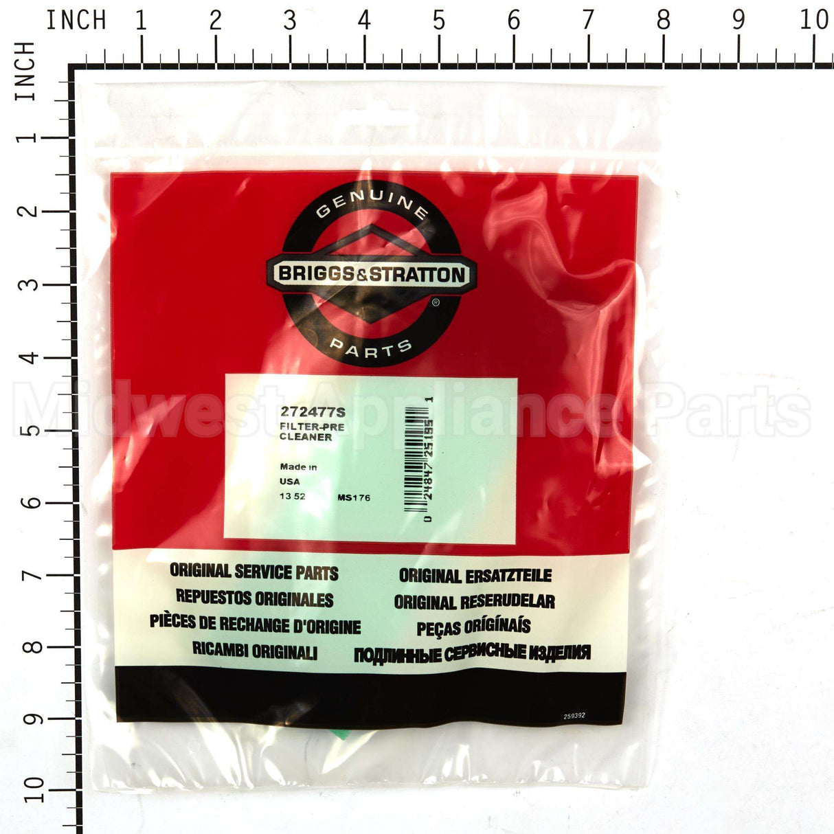 272477S Briggs & Stratton Filter-Pre Cleaner