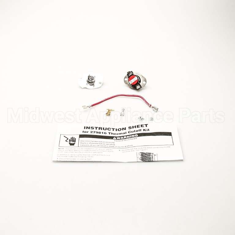 279816 Whirlpool Dryer Thermal Cut-Off Kit