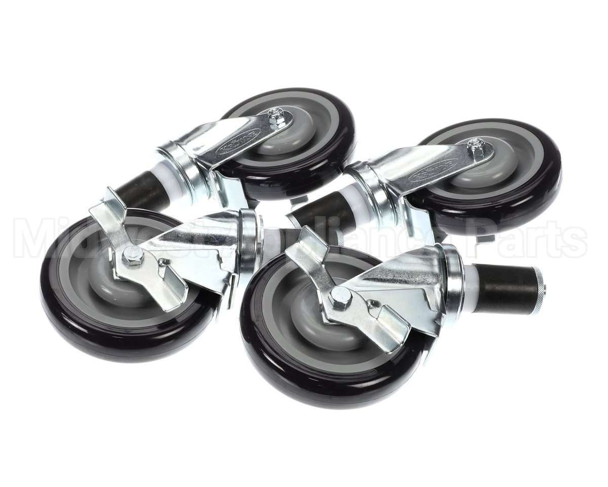 28-124S Krowne Set Of 1-1/2" Stem Caster With 5" Lockin