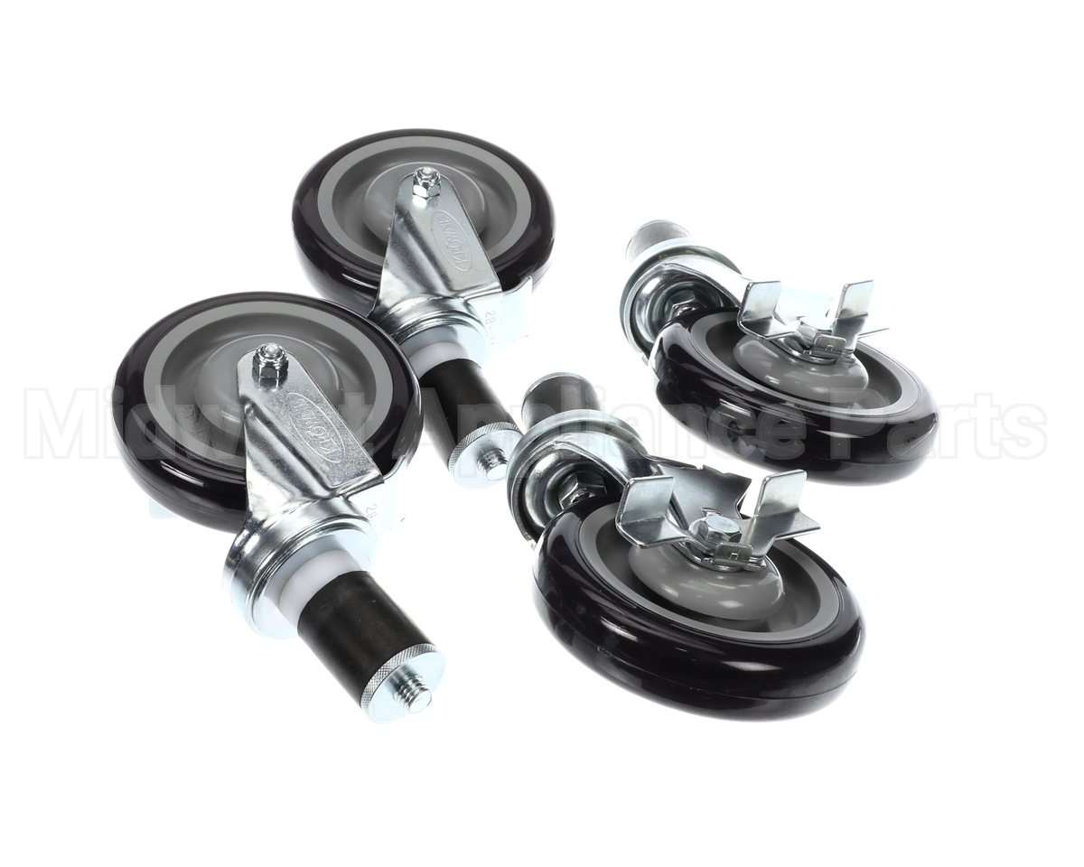 28-124S Krowne Set Of 1-1/2" Stem Caster With 5" Lockin
