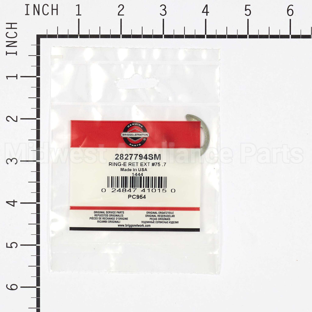 2827794SM Briggs & Stratton Ring-E Ret Ext #75 .7