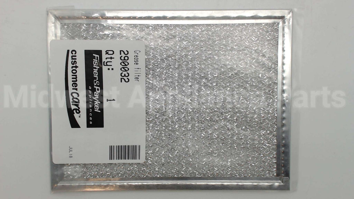 290032 Fisher Paykel Grease Filter