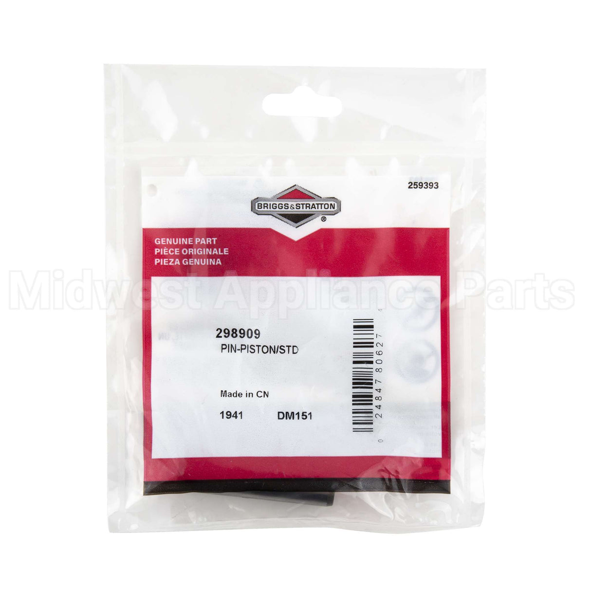 298909 Briggs & Stratton Pin-Piston/Std