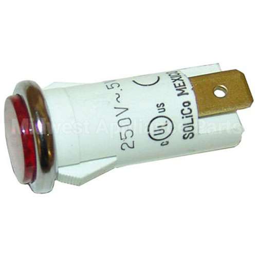 2J-Y6690 Compatible Star Signal Light 1/2" Red 250V