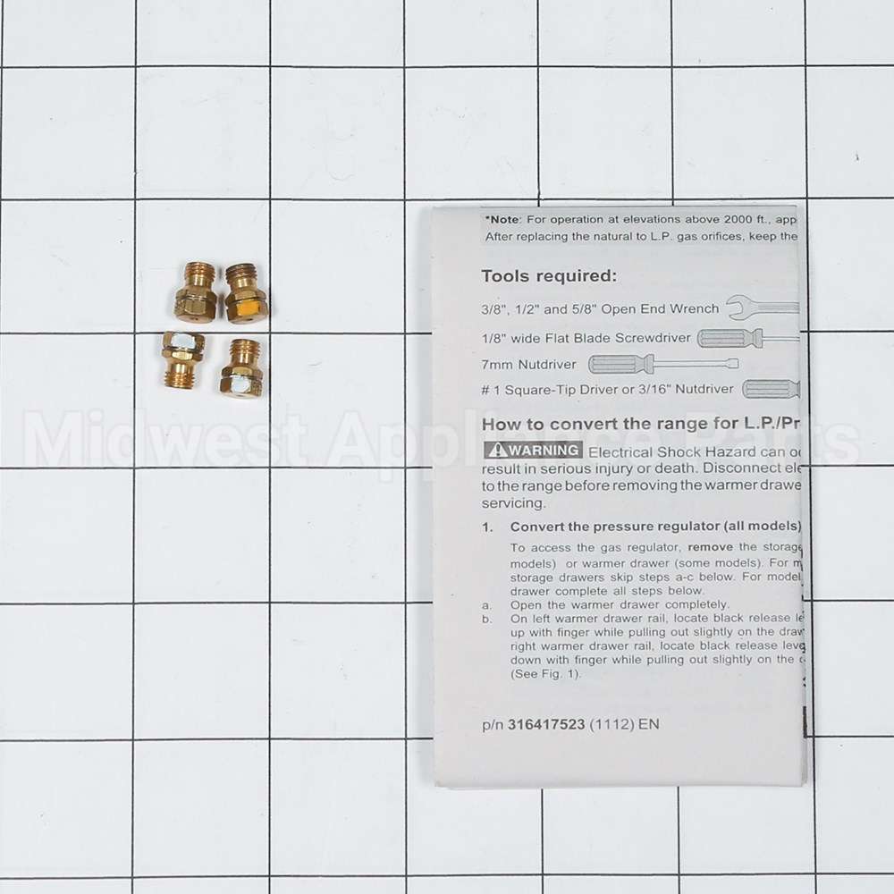 316542405 Frigidaire Lp Conversion Kit