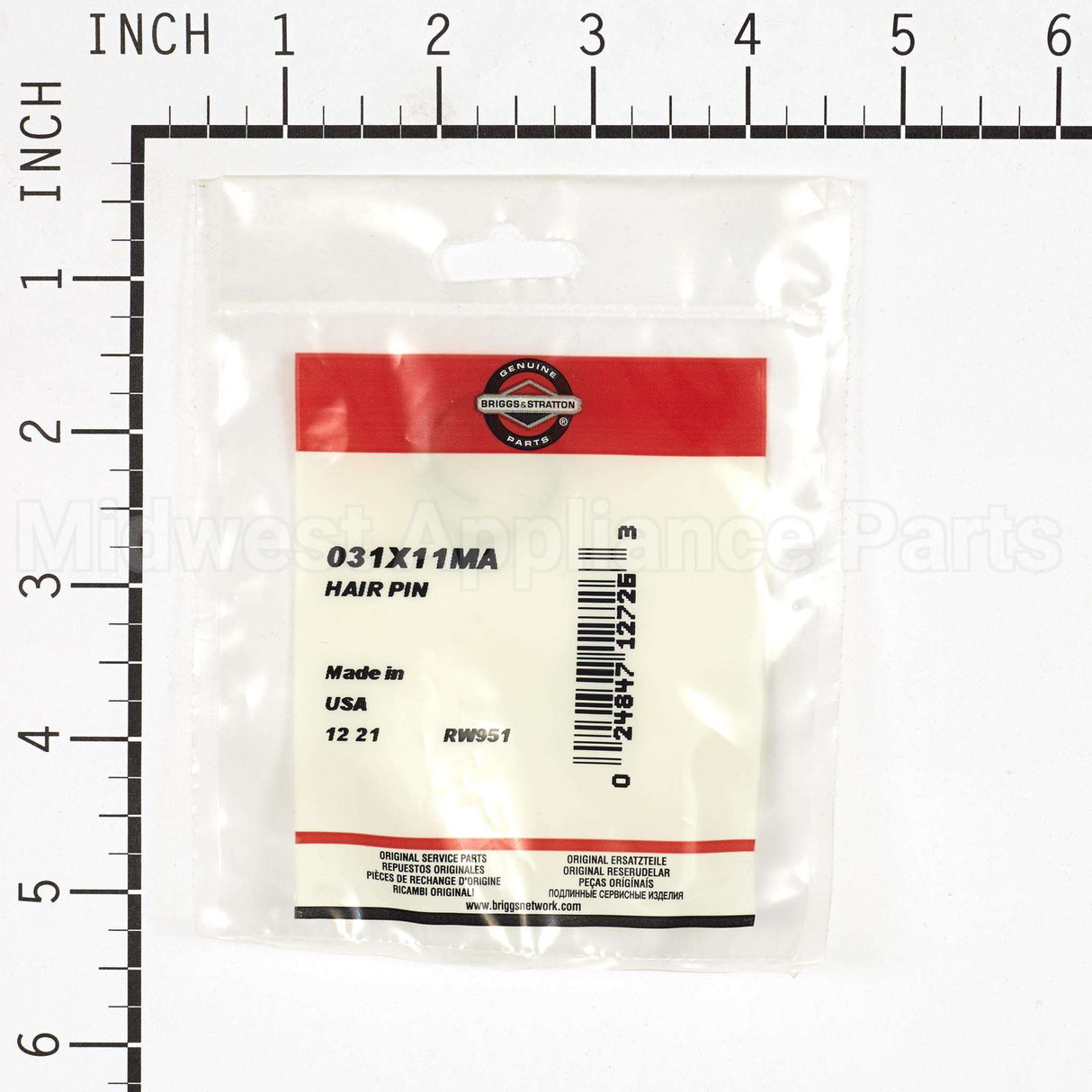 31X11MA Briggs & Stratton Hair Pin