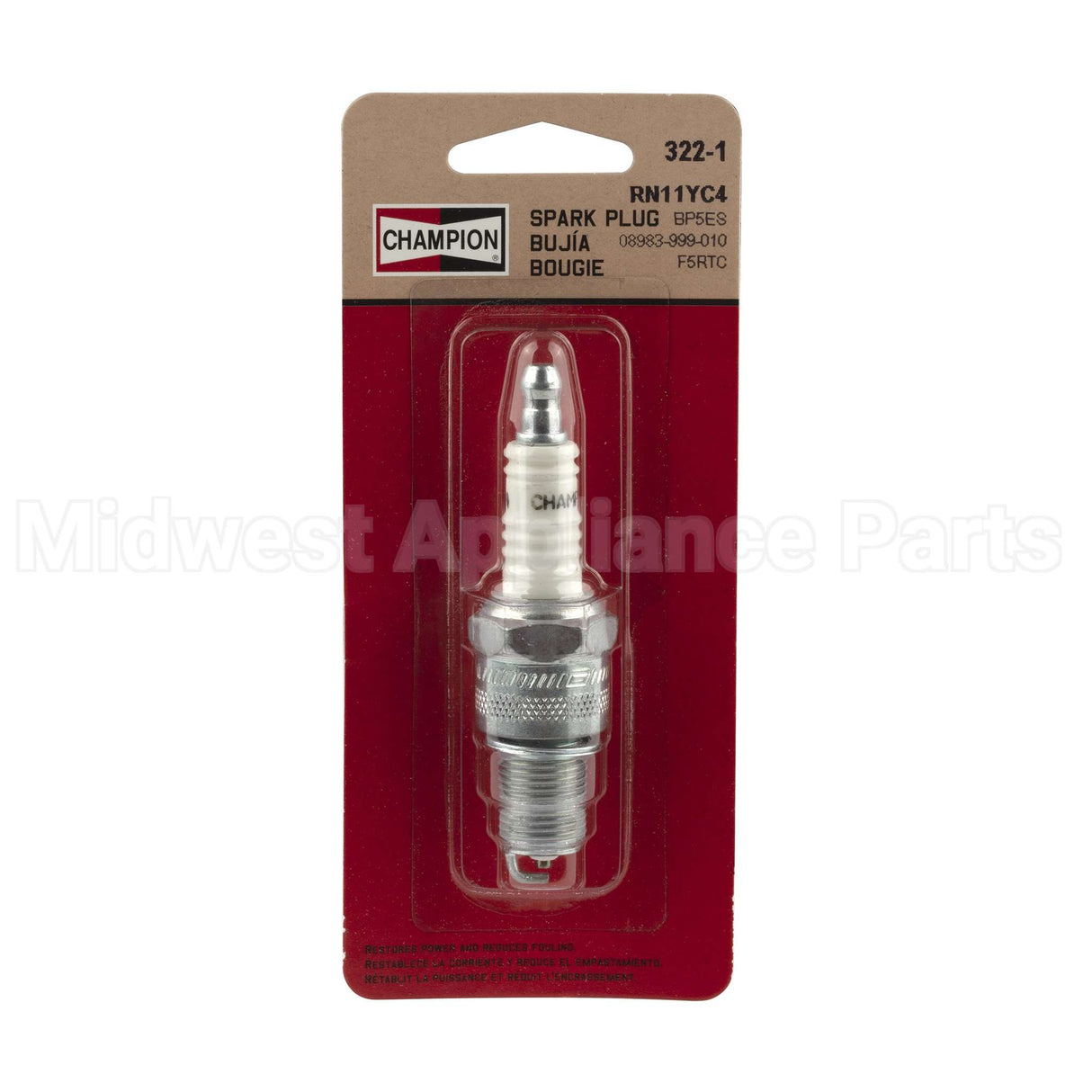 322-1 Champion Rn11Yc4 Sm Eng Plug Carded
