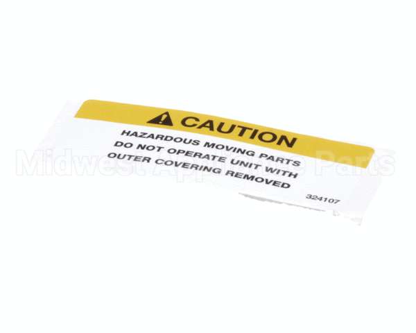 324107 Stoelting Decal Caution Moving Parts