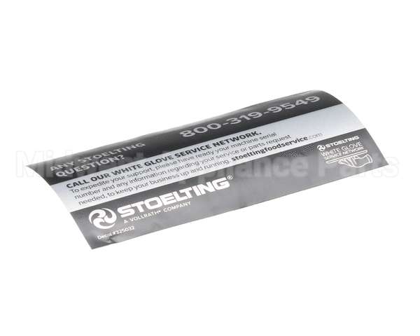 325032 Stoelting White Glove Service Decal