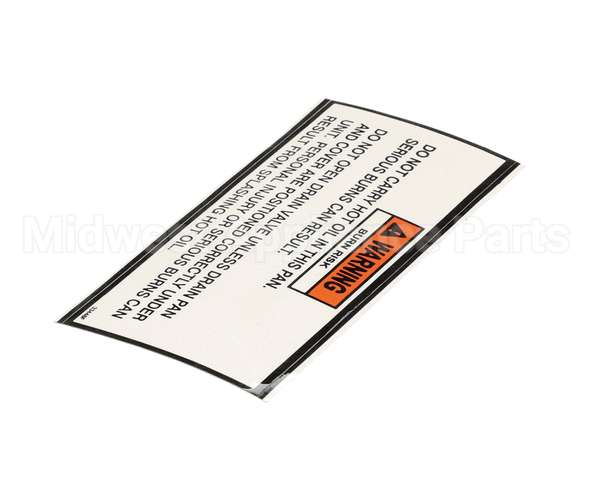 33448 Henny Penny Label-Drain Pan Warning