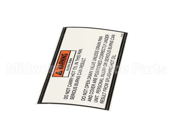 33448 Henny Penny Label-Drain Pan Warning