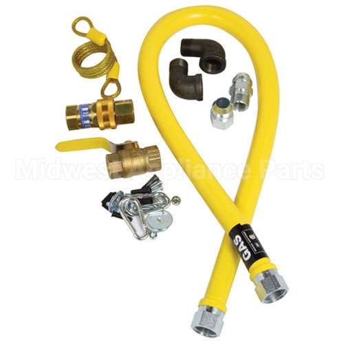 34-S0289-48 Compatible Dormont Mavrik Gas Hose Kit, 1/2" X 48"