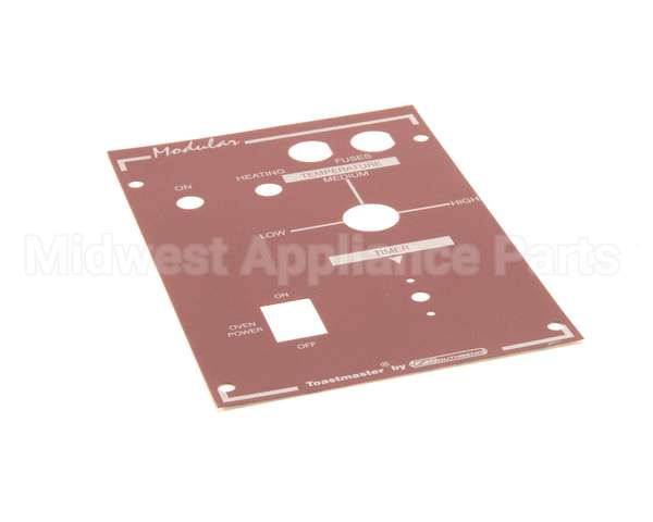 34111 Southbend Range Decal,Control Panel Wendys