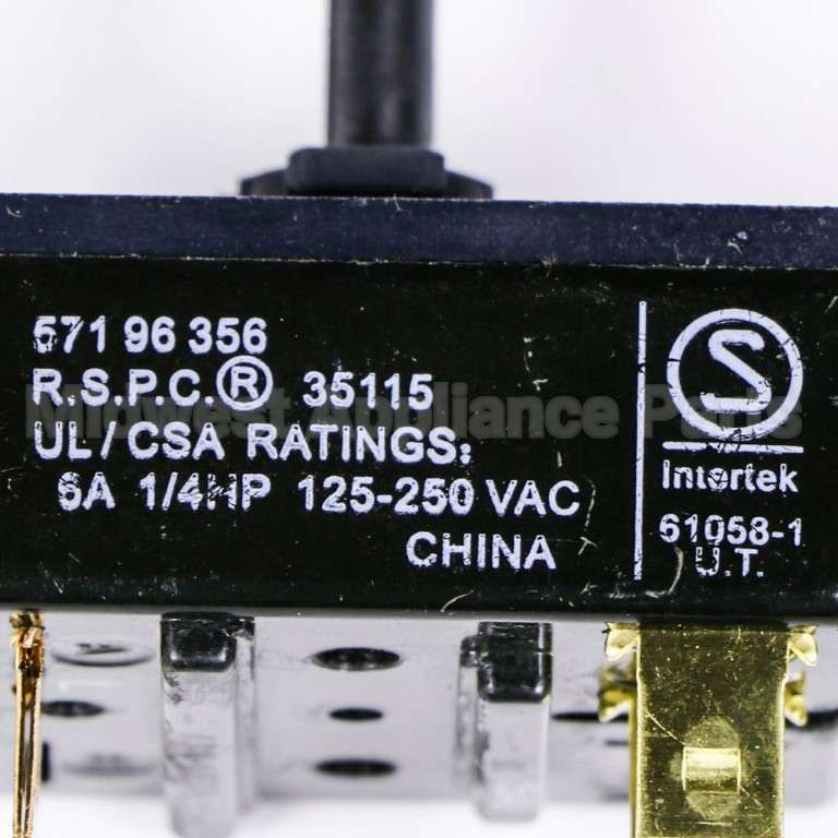 35115 Speed Queen Switch,Temp Selector(3 Pos)