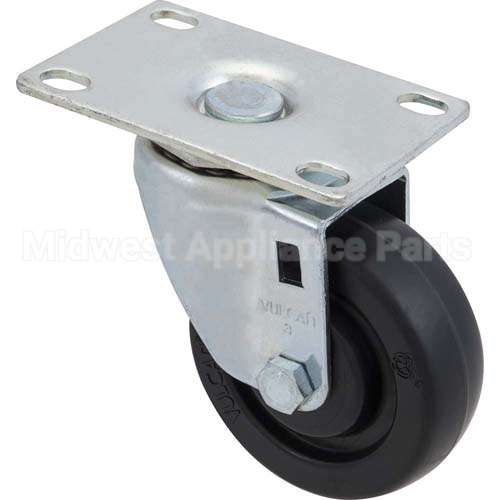 3600L4 Compatible Rubbermaid Caster, Plate(3"Od, Swvl, Black)