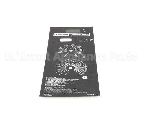 370131 Lincoln Label Gas Oven Oper