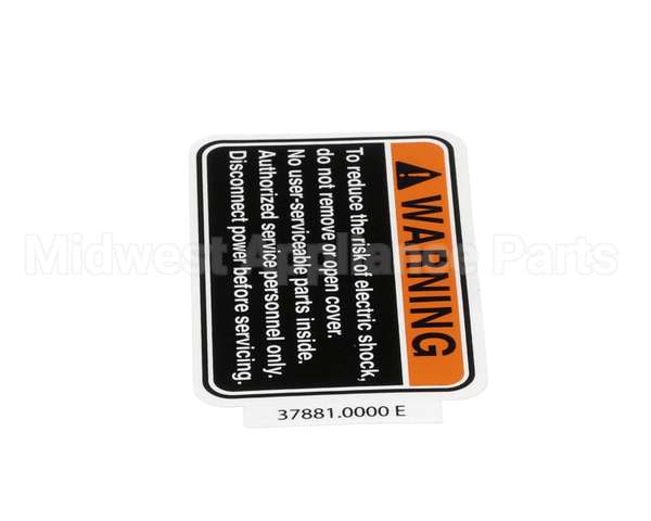37881.0000 Bunn Decal, Warning No Svce Parts
