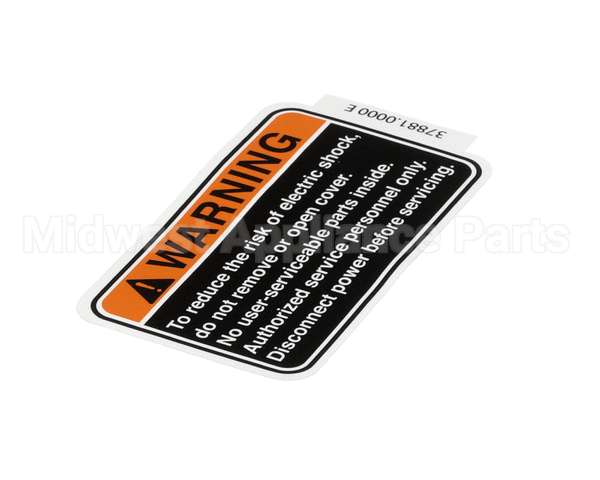 37881.0000 Bunn Decal, Warning No Svce Parts
