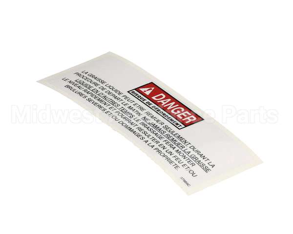 37989 Henny Penny Label-Danger Stirring Fre