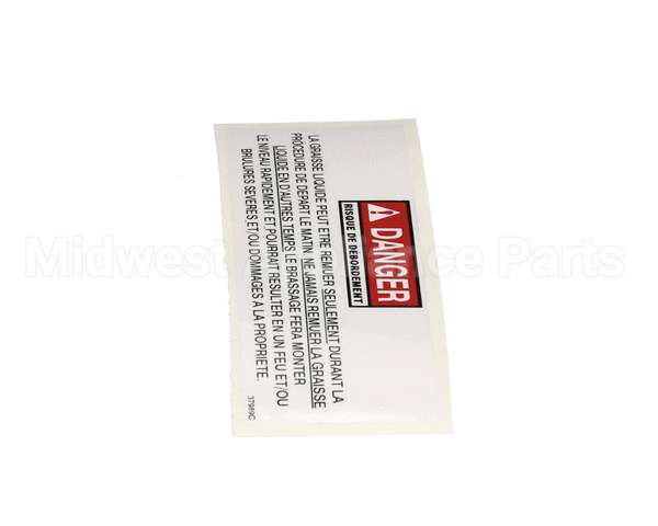 37989 Henny Penny Label-Danger Stirring Fre