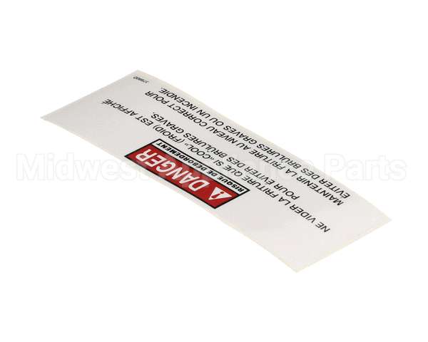 37990 Henny Penny Label - Danger Shortening, Fre
